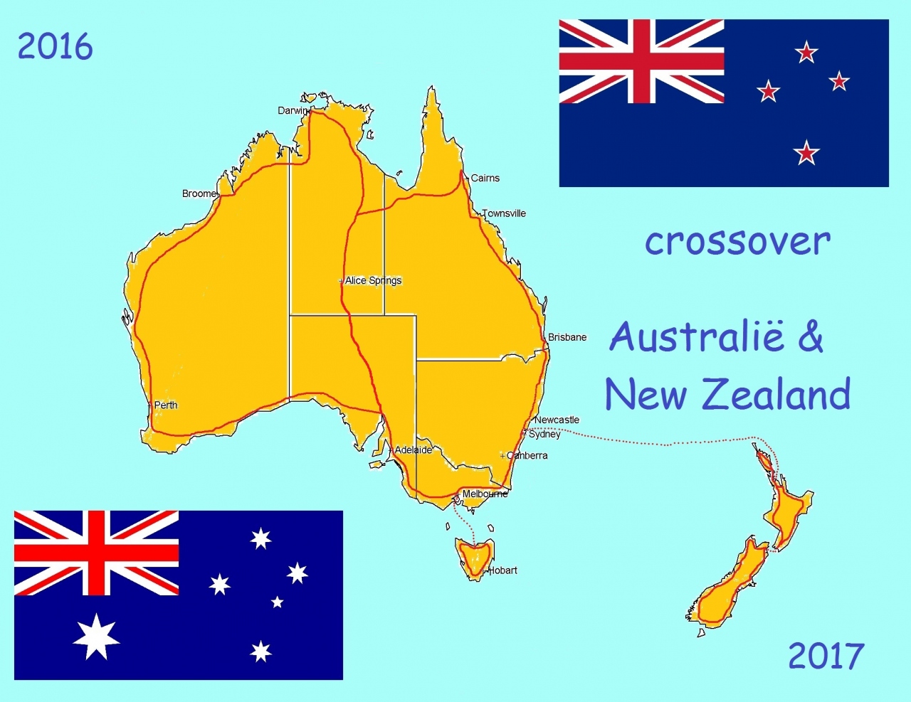 Route naar Australie 2016-2017